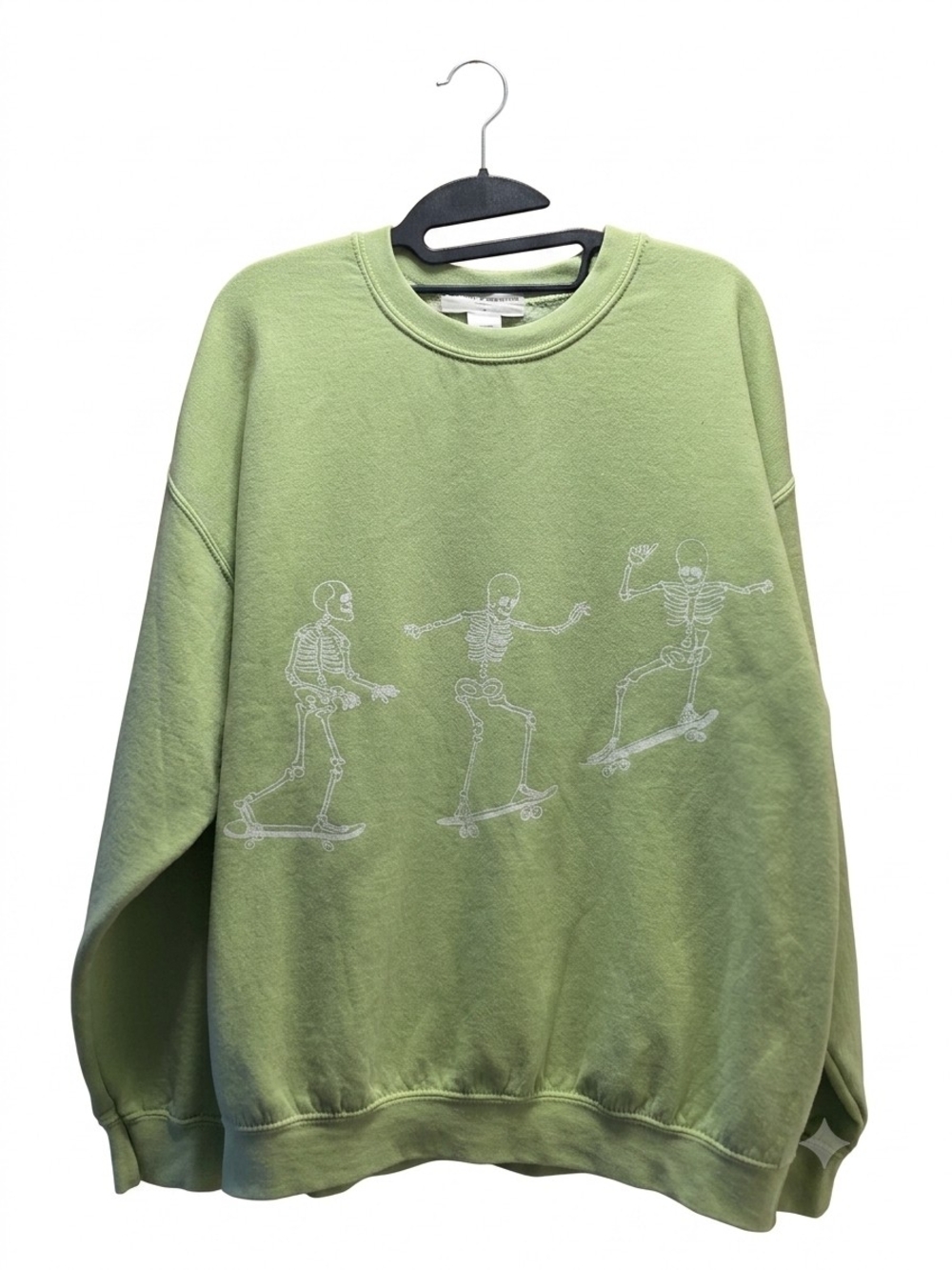 Urban Outfitters Project Social T Skateboarding Skeletons Sweatshirt S/M Green
